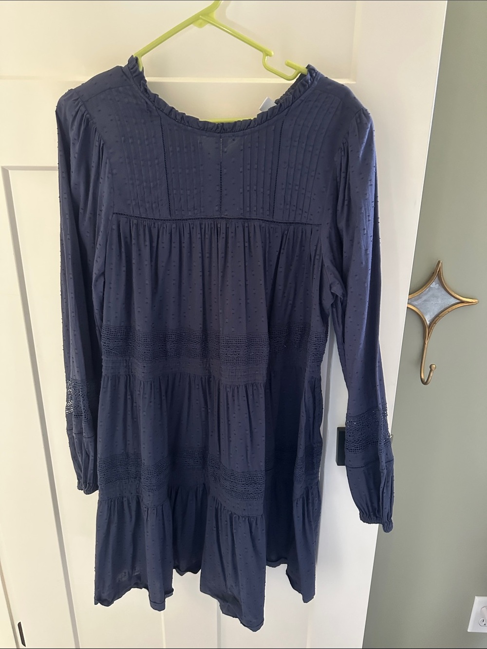 Old Navy Navy Tiered Midi Dress